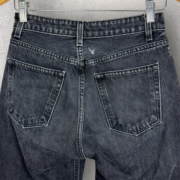 Reformation Julia High Cigarette Jeans Pacific Black Womens Size 25 Denim Raw - Picture 14 of 15